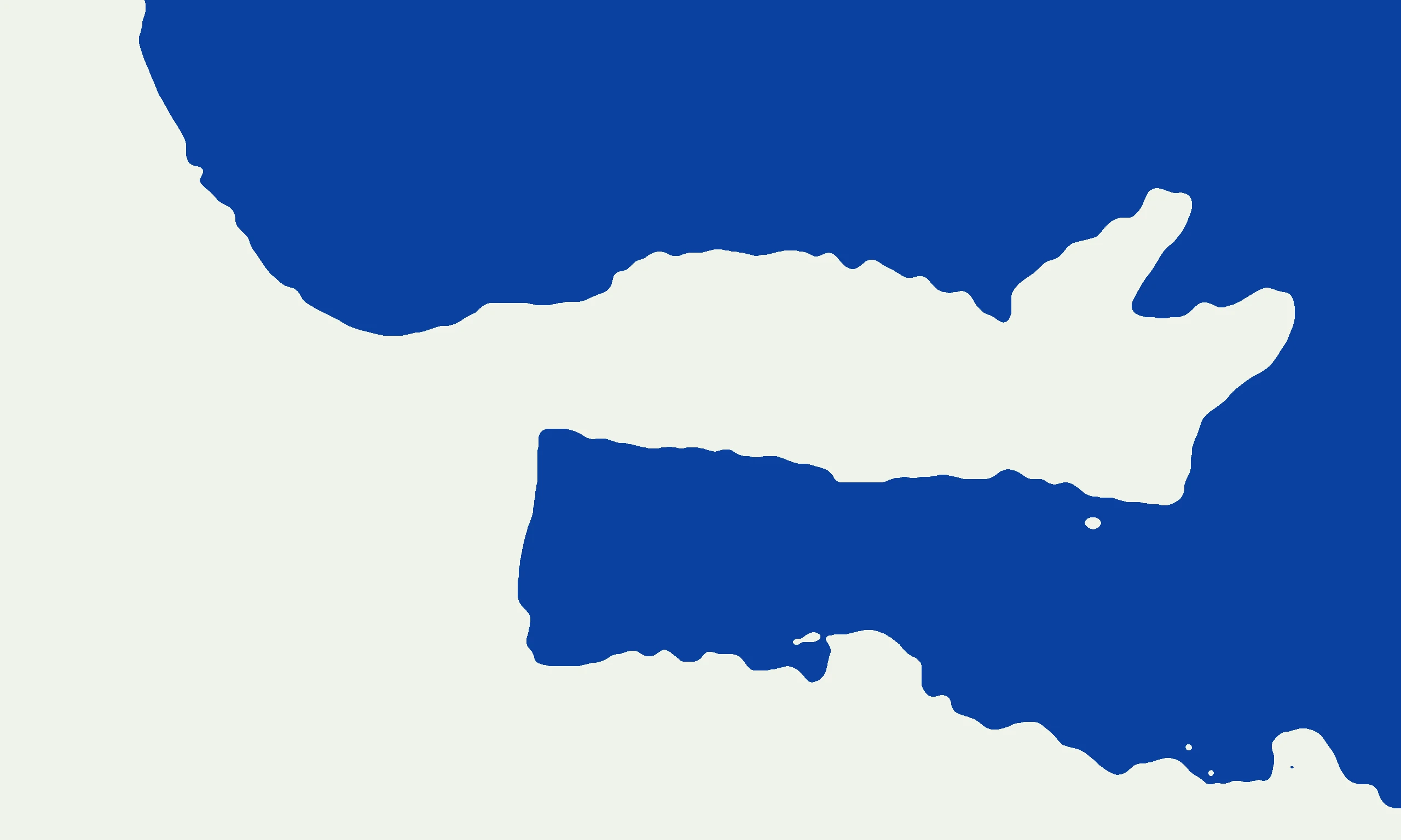 Map of the Samaná peninsula and Samaná Bay, with Vista Mare marked east of Samaná town
